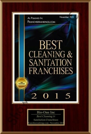 Bio-One of Reno decontamination and biohazard cleaning team award